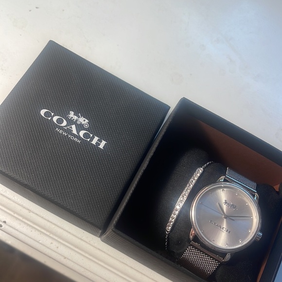 BRAND NEW! Silver COACH watch bracelet set! - Picture 3 of 3